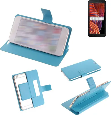 Produktbild von K-S-Trade Schutzhülle Handyhülle kompatibel mit Samsung Galaxy XCover 5 Flip cover Handy case Smartphone Klapphülle blau
