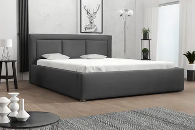 Obrázek produktu pro Jednolůžková postel s roštem 120x200 GOSTORF 3 - tmavá šedá