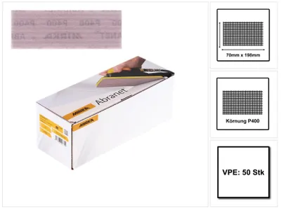 Produktbild von Mirka ABRANET 70x198mm Grip P400, 50/Pack ( 5415005041 )