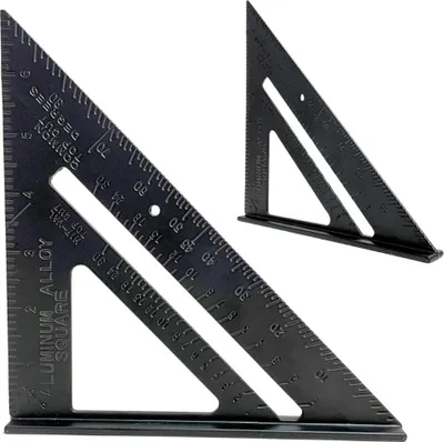 Produktbild von Alu Zimmermannswinkel 180mm Tischlerwinkel Bauwinkel mit Winkelskala 0–90°