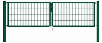 Zdjęcie produktu dla Alberts 649036 Podwójna bramka Flexo z akcesoriami, zielona, szerokość 300 cm, wysokość 80 cm