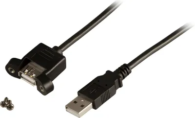 Zdjęcie produktu dla EFB Elektronik K5291SW.0,5V2, 0,5 m, USB A, USB A, USB 2.0, 0,48 Gbit/s, Czarny