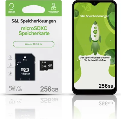 Produktbild von microSD Speicherkarte S&L für Xiaomi Mi 9 Lite - Speicherkapazität: 256 GB