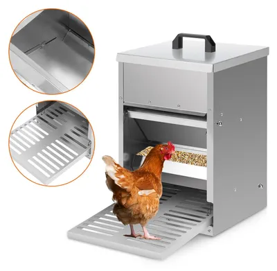 Zdjęcie produktu dla Automatyczny podajnik paszy dla kur ISOISL, pojemność 5 kg, stojący podajnik paszy dla drobiu