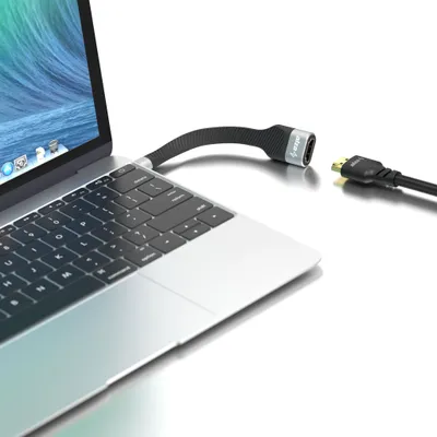 Produktbild von AlzaPower FlexCore Mini DisplayPort (M) auf HDMI (F) 4K 30Hz schwarz