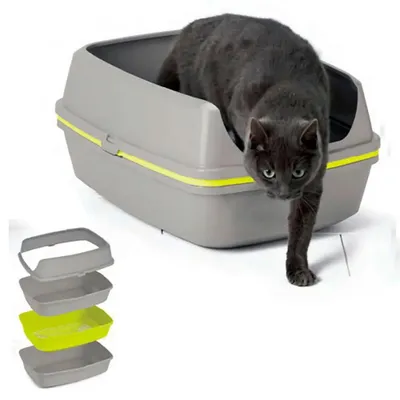 Produktbild von Moderna Lift To Sift Katzentoilette 57x43x27 Cm Grau Grau One Size