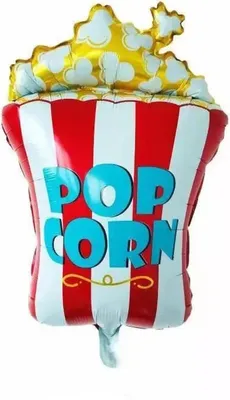 Zdjęcie produktu dla Balon foliowy z motywem jedzenia, torba na popcorn nr 2, ok. 78 x 44 cm
