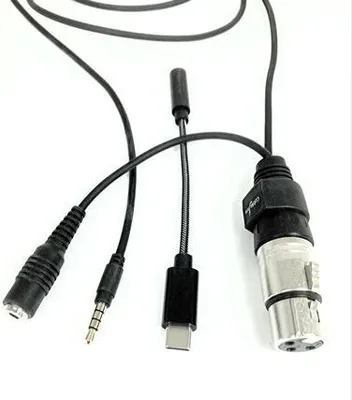 Produktbild von ProJive XLR v2 mit USB-C, Mikrofon-Adapter auf 3,5 mm Stereo, mit Monitorport