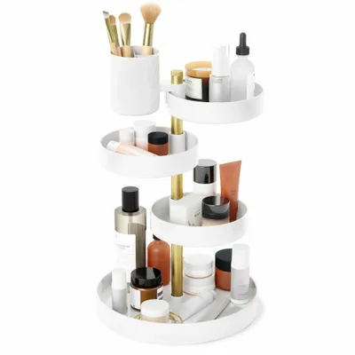 Produktbild von Umbra Pirouette, Gold, Weiß, Tisch, Einfarbig, 230 mm, 230 mm, 350 mm