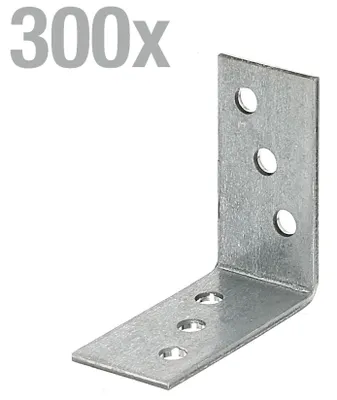 Immagine prodotto di Alberts 846428 Connettore angolare, zincato sendzimir, 40 x 40 x 20 mm, set da 300