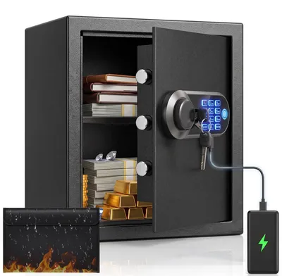Imagen del producto de Caja fuerte biométrica - 36 litros de capacidad - Acero aleado - Caja fuerte digital