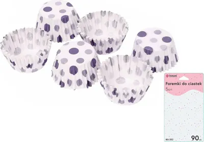 Zdjęcie produktu dla Papierowe foremki cukiernicze w kropki, 5 cm, 90 sztuk