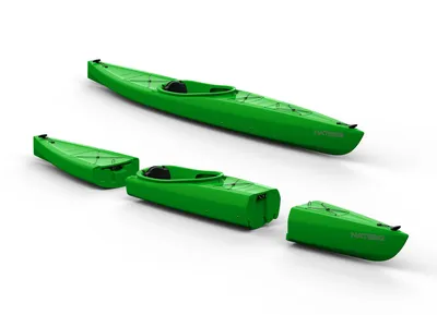 Produktbild von Kayak Innovation Natseq Solo modulares Kajak Einerkajak zerlegbar Tourenkajak Farbe:Grün