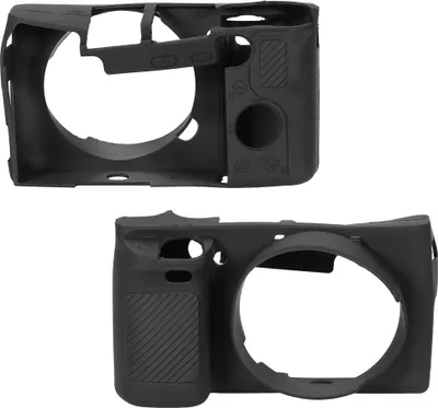 Image de Housse souple en silicone pour appareil photo avec design d'accès facile pour Sony A6000 Noir