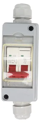 Zdjęcie produktu dla Miniaturowy wyłącznik nadprądowy, MCB 2P, napięcie stałe 500 V, prąd 32 A, do systemów fotowoltaicznych
