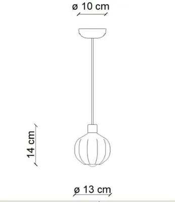 Immagine prodotto di DECO' AFOXE C2640, Lampada a Soffitto Sospensione in Vetroceramica, Ferroluce