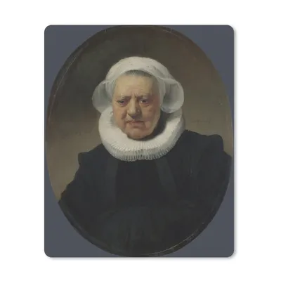 Produktbild von MuchoWow® Mauspad Mousepad Porträt von Aechje Claesdr - Rembrandt van Rijn 30x40 cm - Mousepads - Maus Mat - Pad - Mausunterlage - Mausmatten