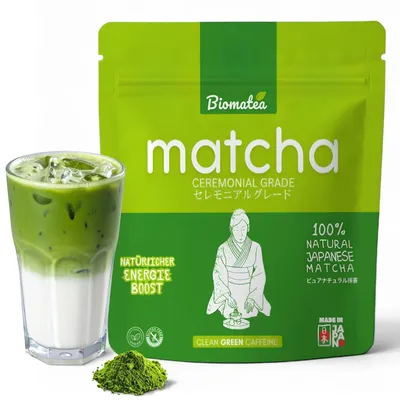 Produktbild von Biomatea 50g Japanese Matcha aus Kagoshima, Ceremonial Grade Zeremonienqualität