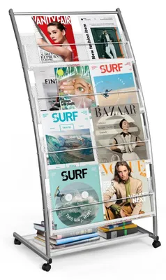 Productafbeelding van Solidchoice - Brochurehouder en Krantenstandaard met 4 Niveaus