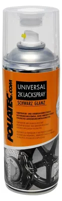 Produktbild von Foliatec Universal 2K Lackspray - schwarz glänzend 1x400ml
