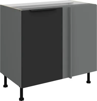 Obrázek produktu pro Prodloužená rohová skříňka LUNARA - šířka 90 cm, černá / antracit