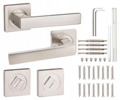 Image de Gamar TAMBORA Poignée Aluminium Nickel Brossé Rosace WC