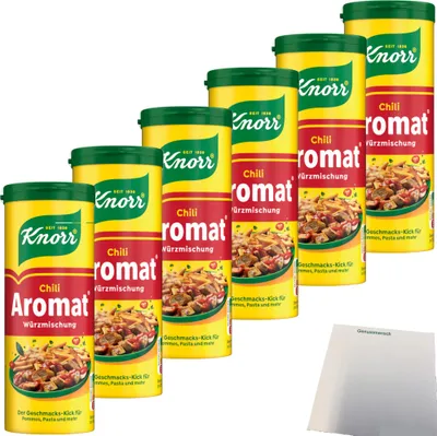 Produktbild von Knorr Aromat Würzmischung Chili 6er Pack (6x90g Streuer) + usy Block