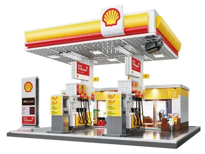 Produktbild von CaDA Shell Tankstelle (1222 Teile)