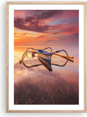 Produktbild von Gerahmtes Poster - Rahmen in heller Eiche - £ódŸ Westen Die Sonne - 50x70 cm - Wand Bild - Wanddeko - Wandbilder - Kunstposter - Wandposter - Bilderrahmen - Bilder - Kunstdruck - P2NPA50x70-4433