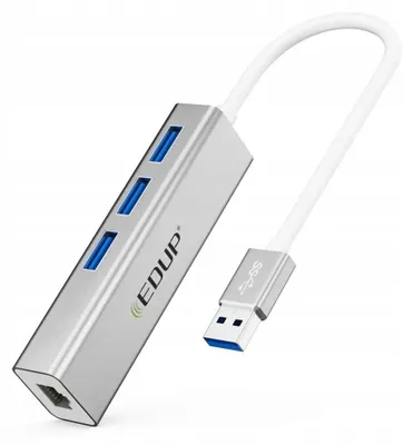 Produktbild von EDUP USB 3.0 Hub mit LAN Gigabit Ethernet Adapter