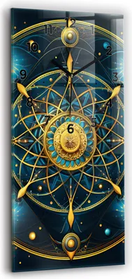 Produktbild von Wallfluent Wanduhr – Stilles Quarzuhrwerk - Uhr Dekoration Wohnzimmer Schlafzimmer Küche - Zifferblatt - schwarze Zeiger - 30x60 cm - Horoskopische Uhr
