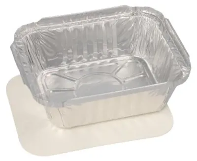 Produktbild von Starpak 10 Schalen, Alu + Einlegedeckel, PE-beschichtet eckig 0,5 l 4,2 cm x 11,4 cm x 14 cm | Schrumpffolie (10 Stück)
