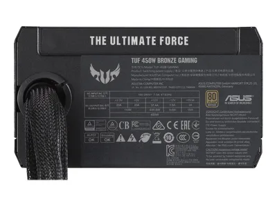 Obrázek produktu pro Asus Tuf-Gaming-450B, 450 W, 100 - 240 V, 20 A, 37,4 A, 20 A, 0,8 A