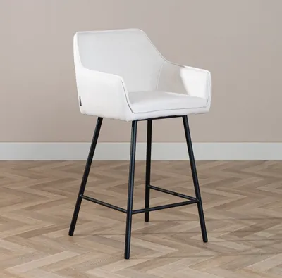 Produktbild von Bronx71 Barhocker Andor off white recycelter Stoff 65 - 78 cm
