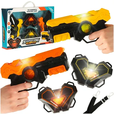Produktbild von Laser-Paintball-Pistole mit Infrarot-Zielscheibe, 2-tlg.