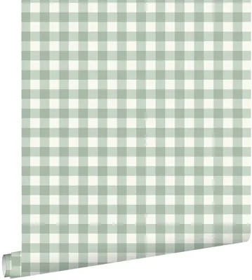 Obrázek produktu pro ESTAhome Tapeta kostkovaný vzor mátově zelená 50 x 900 cm