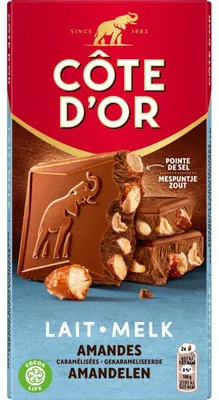 Produktbild von Côte d'Or Milchschokolade mit karamellisierten Mandeln, 180g