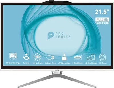 Produktbild von Alles-In-Einem MSI Pro AP222T-435EU 21,5" 4 GB RAM 128 GB SSD Intel Pentium G4560 3.3GHz Intel Pentium Gold G7400 Qwerty Spanisch