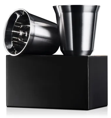 Espressokopjes doppelwandig Edelstahl 150 ml 2er-Set