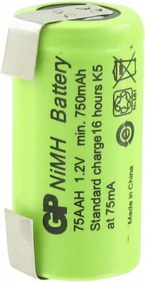 Produktbild von GP Akku GP75AAH 2/3AA NiMH-Akku mit Lötfahne U-Form