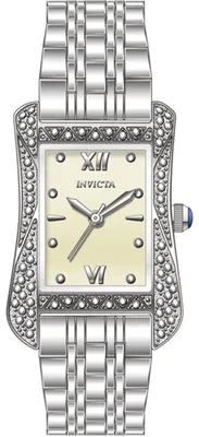 Produktbild von Invicta Wildflower 69279 Damenarmbanduhr - Quarzwerk - Edelstahl mit Beigem Zifferblatt - 26 mm