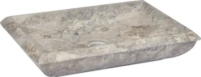 Produktbild von Möbel Waschbecken Grau 50x35x10 cm Marmor - Aufsatzwaschbecken 149164