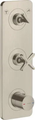 Produktbild von hansgrohe Fertigset Axor Citterio E UP-Thermostat 380x120mm, m Pl., brush. ni.