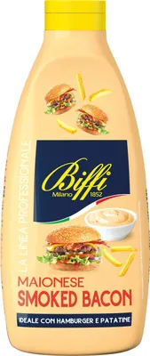 Produktbild von Biffi Smoked Bacon-Mayonnaise - Geschmack: Räucherspeck - 800 g Flasche