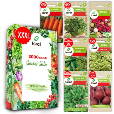 Obrázek produktu pro Toraf, sada semen XXXL, 3000 SEMEN, semena, příchutě léta, 7 kusů MIX