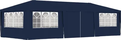 Obrázok produktu pre Profesionálny párty stan+bočné steny 4x9 m, modrý 90 g/m²