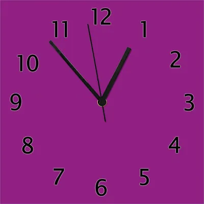 Produktbild von Wallario Design Wanduhr Lila aus Echtglas, Größe 30 x 30 cm