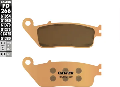 Produktbild von Bremsbeläge Set Galfer 2x FD266G1380 Sinter-Metall SCOOTER vorne für BMW C Sport ABS Highline, Triumph Tiger XC XCA XRX GT Suzuki AN Burgman Kymco MyRoad