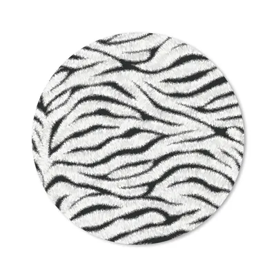 Produktbild von MuchoWow® Mauspad Mousepad Tiermuster - Zebra - Weiß 20x20 cm - Mousepads - Maus Mat - Pad - Mausunterlage - Schreibtischmatte
