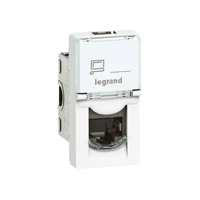 Produktbild von MOSAIC Einzel-Computerbuchse RJ45 Cat.6 UTP weiß 076561